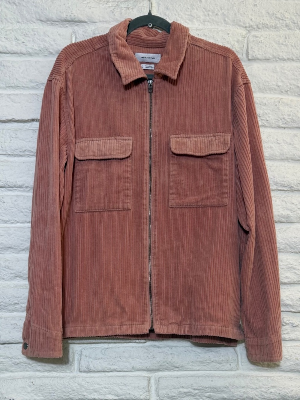 Urban Outfitters Blush Corduroy Ribbed Full Zip Up Jacket LARGE